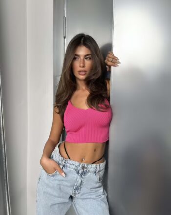 Μπλούζα V-Neck Crop