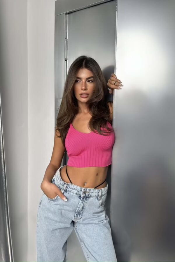Μπλούζα V-Neck Crop