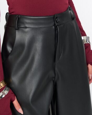 Παντελόνι Δερματίνη Barrel Fit